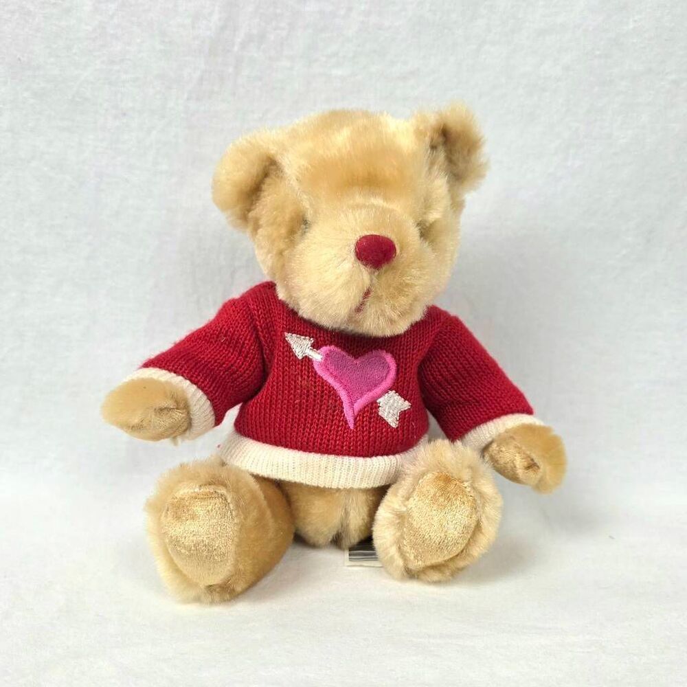 Dan Dee Collector's Choice Teddy Bear 7" Plush Red Sweater Heart Arrow Stuffed A